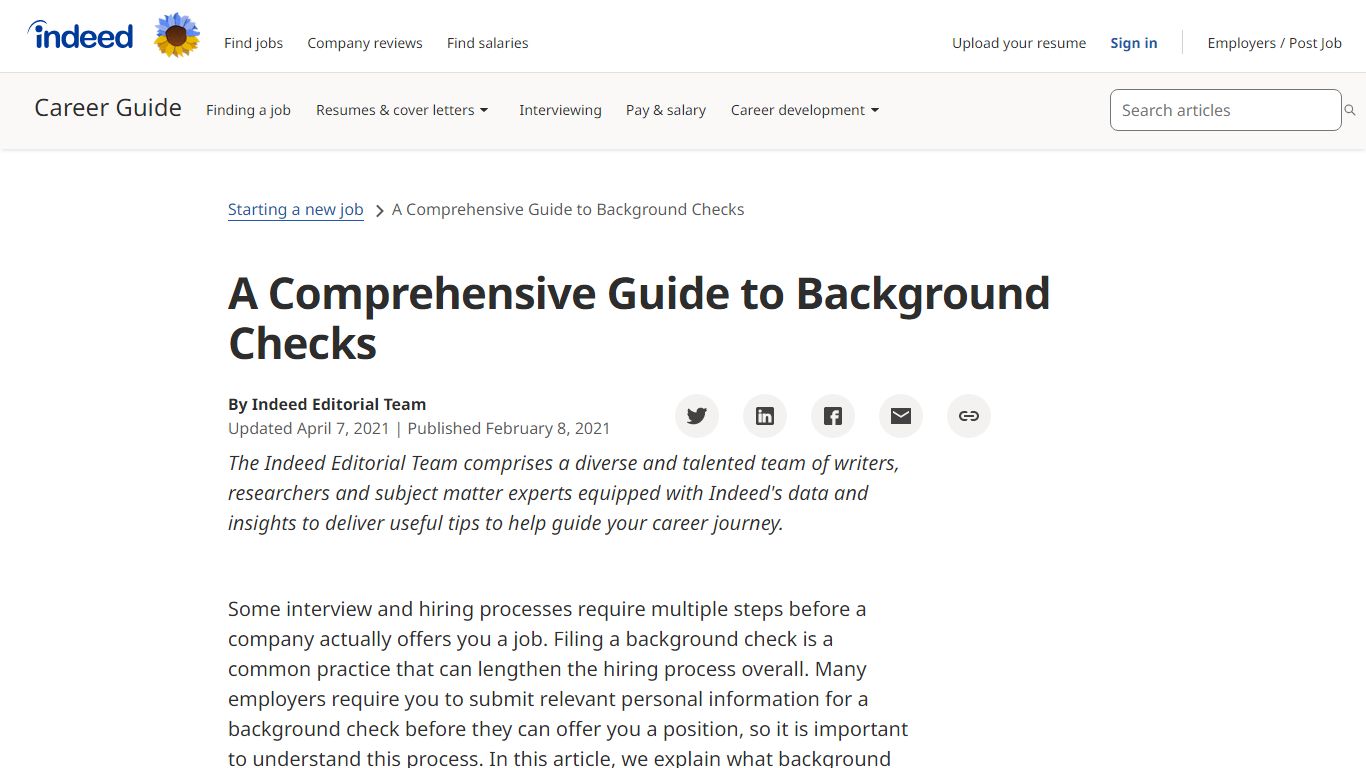 A Comprehensive Guide to Background Checks | Indeed.com