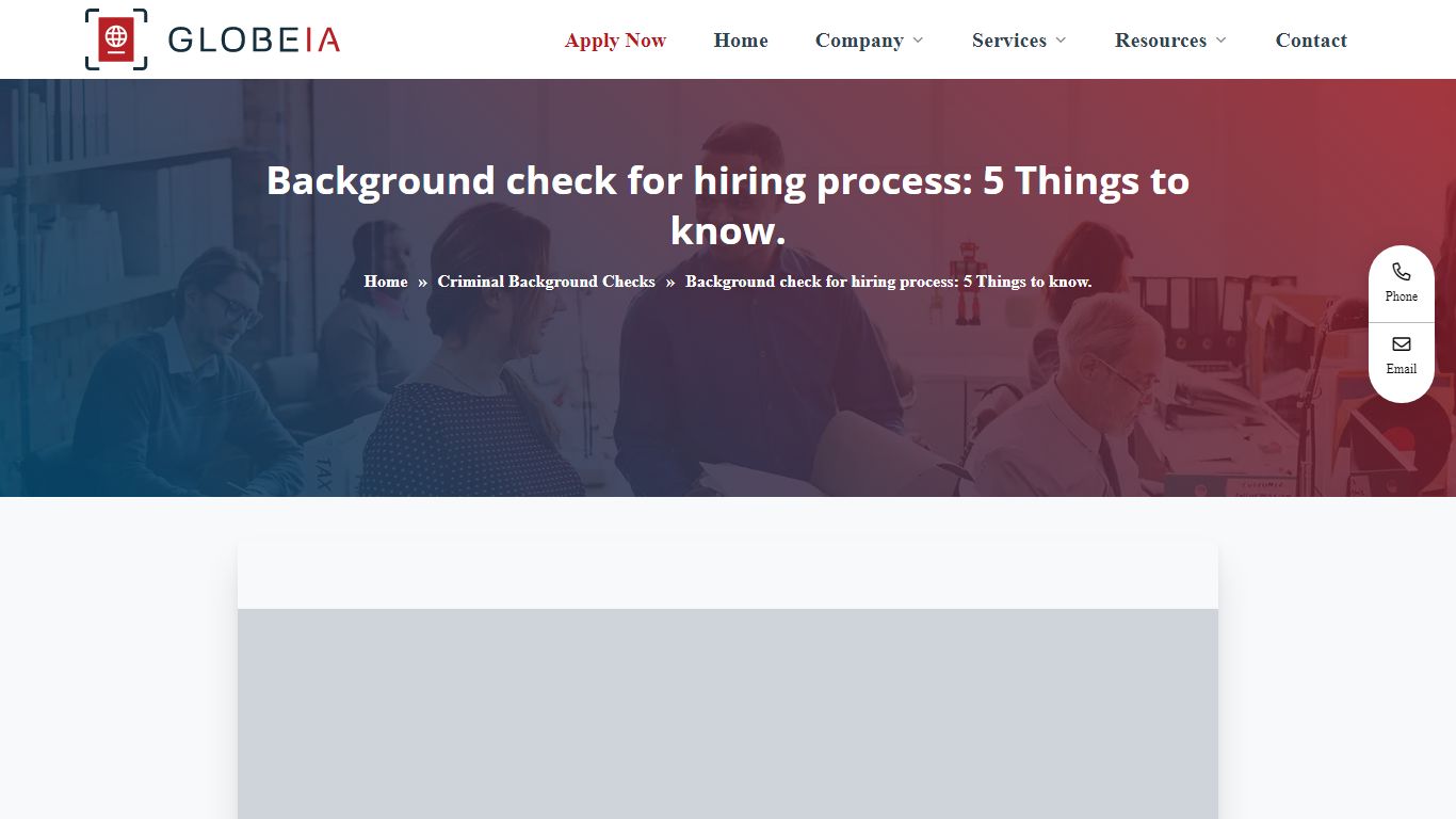 Background check for Hiring Process: 5 Things to know. - Globeia